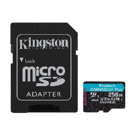 Carte microSDXC Kingston Canvas Go! Plus SDCG3 - 256 Go - Classe 10/UHS-I (U3) (TCP 4,80 € incl.)