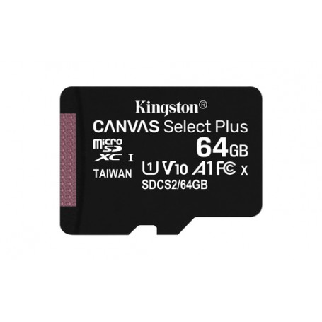 Carte Micro SDHC Kingston Canvas Select Plus - 64 Go TCP 3.36€